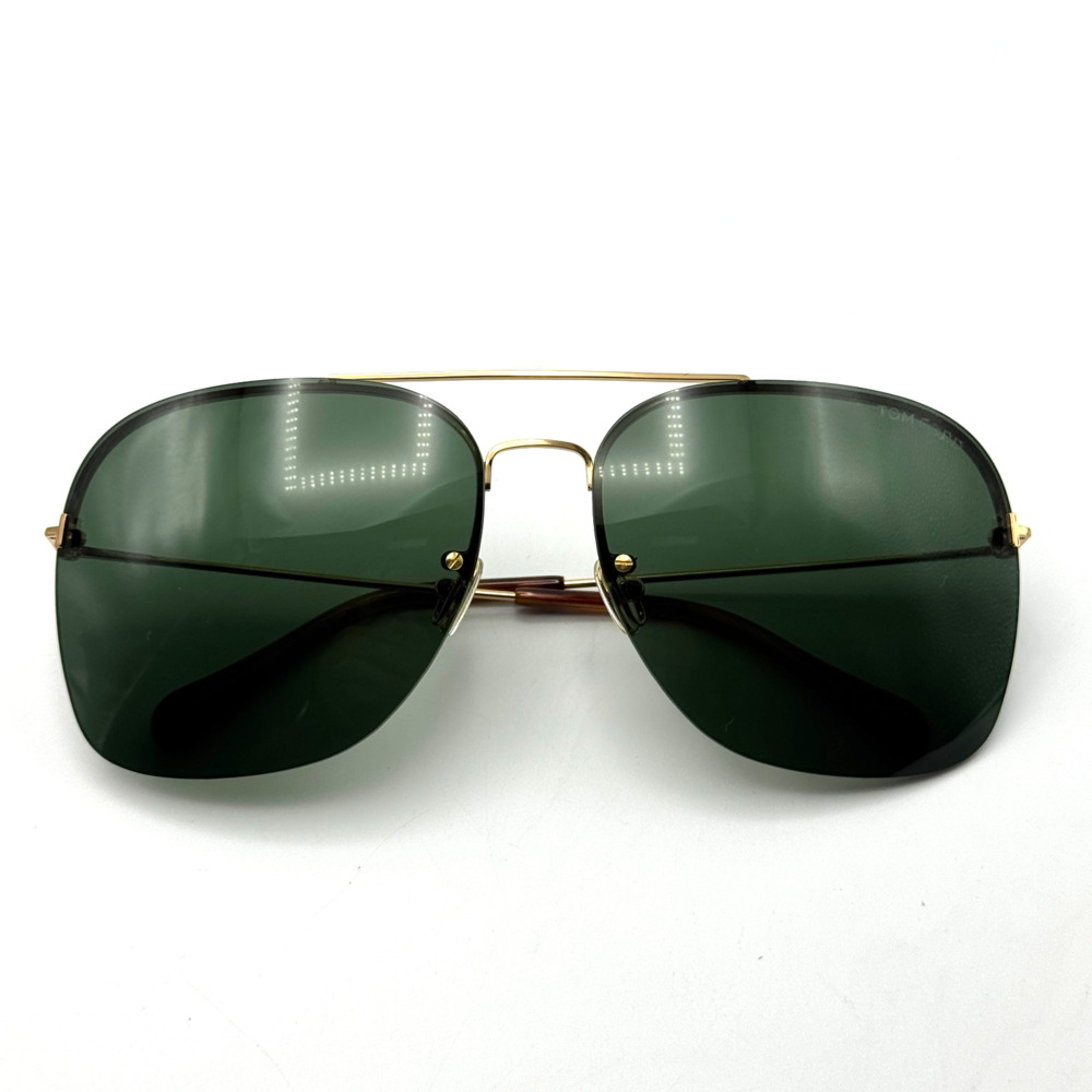 Tom Ford Sunglasses TF0883 30N Mackenzie-02 Gold Pilot Green Lens 64-15-140